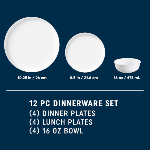 Corelle® Modern Rounds 12-piece Dinnerware Set. Service for 4 - Image 2