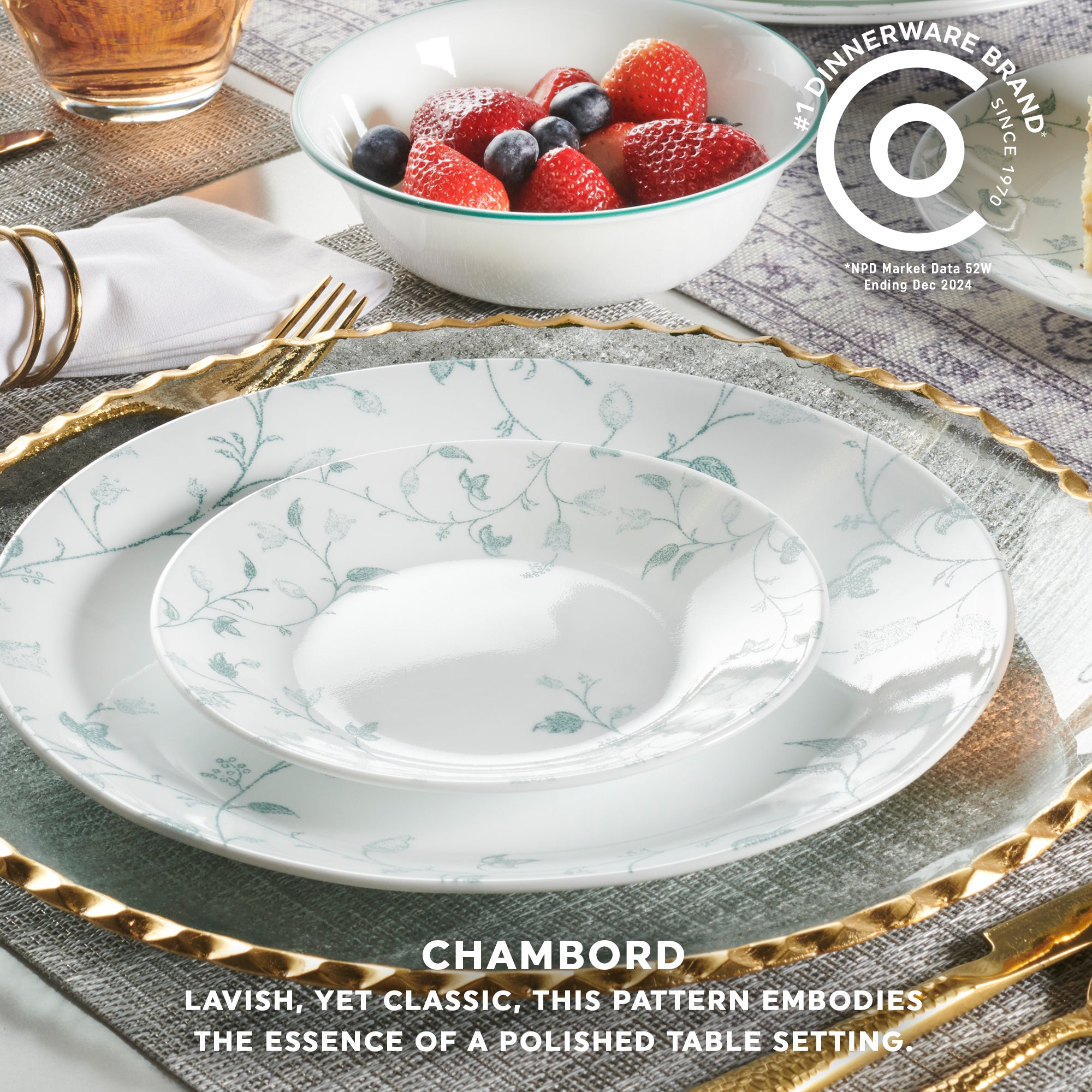 Corelle® Chambord 18-piece Dinnerware Set. Service for 6 - Image 3